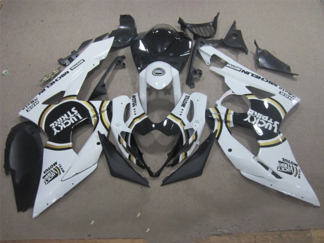 Discount 2005-2006 White Lucky Strike Black Motul Suzuki GSXR1000 Motorcycle Fairing Kit UK