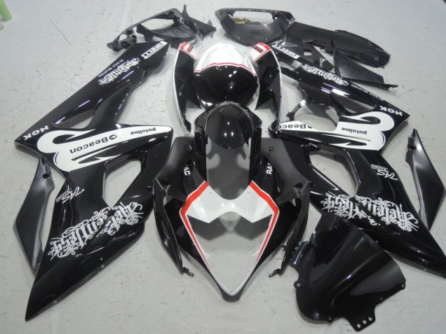 Discount 2005-2006 Black White Beacon Suzuki GSXR1000 Bike Fairing Kit UK