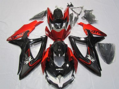 Discount 2007-2008 Black Red Suzuki GSXR1000 Motorbike Fairing UK