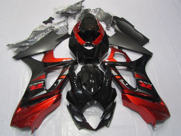 Discount 2007-2008 Black Red Suzuki GSXR1000 Motorcycle Fairing Kit UK