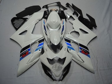 Discount 2007-2008 White Blue Suzuki GSXR1000 Bike Fairings UK