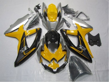 Discount 2007-2008 Yellow Black Suzuki GSXR1000 Replacement Motorcycle Fairings UK