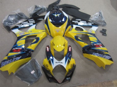 Discount 2007-2008 Yellow Blue Suzuki GSXR1000 Replacement Fairings UK