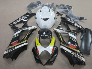 Discount 2007-2008 Black White Suzuki GSXR1000 Motorcylce Fairings UK