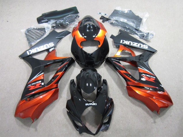 Discount 2007-2008 Black Orange Suzuki GSXR1000 Motorbike Fairing UK