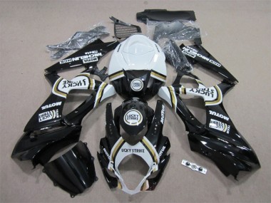 Discount 2007-2008 Black Lucky Strike White Motul Suzuki GSXR1000 Bike Fairing Kit UK