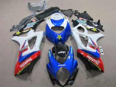 Discount 2007-2008 Blue White Rockstar Suzuki GSXR1000 Motorcycle Bodywork UK