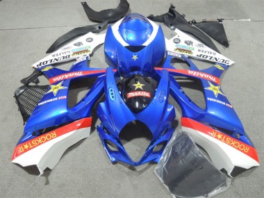 Discount 2007-2008 Blue Rockstar Suzuki GSXR1000 Motorcycle Fairings Kits UK