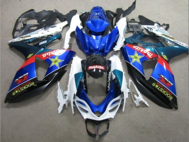 Discount 2009-2016 Blue White Rockstar Suzuki GSXR1000 Bike Fairing UK