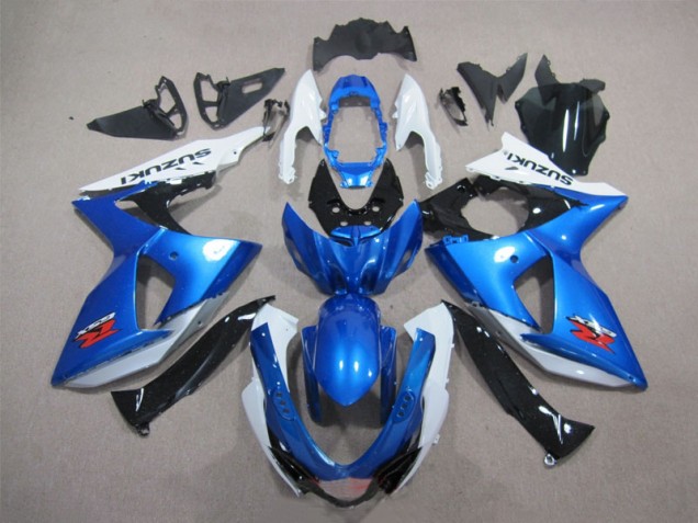 Discount 2009-2016 Blue White Suzuki GSXR1000 Bike Fairings UK