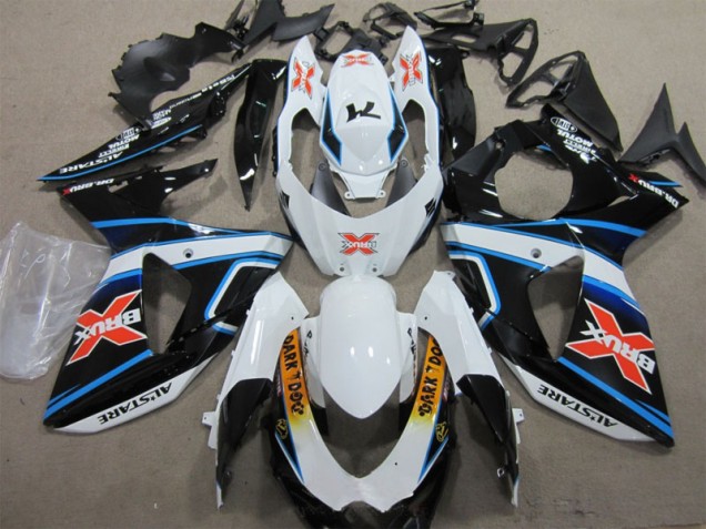 Discount 2009-2016 White Blue Brux Dark Dog Suzuki GSXR1000 Motorbike Fairing Kits UK