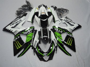 Discount 2009-2016 Black White Green Monster Pizzoli Suzuki GSXR1000 Moto Fairings UK